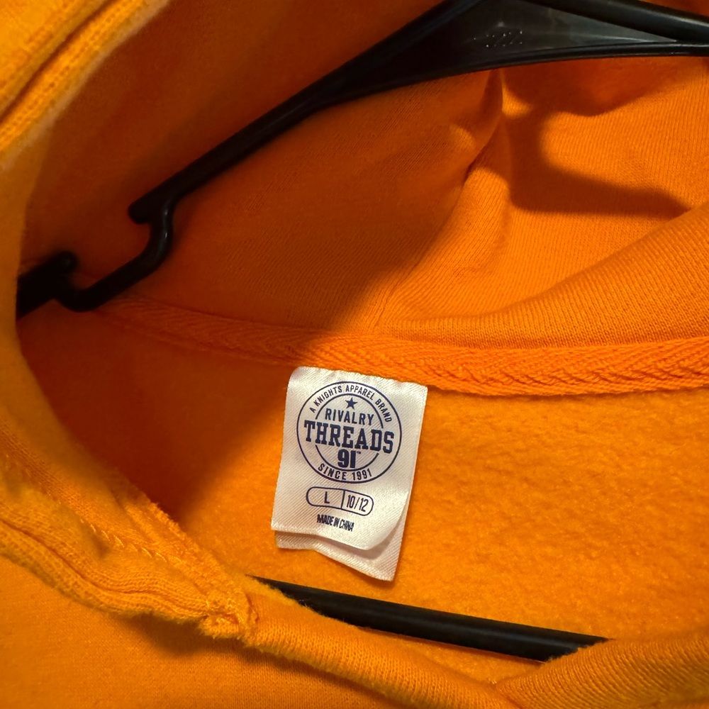 Go Vols! Tennessee Volunteers orange hoodie kids 10/12